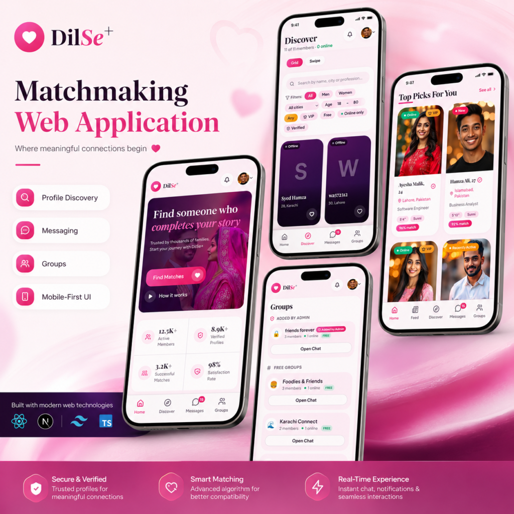 DilSe+ — Matchmaking Web Application project