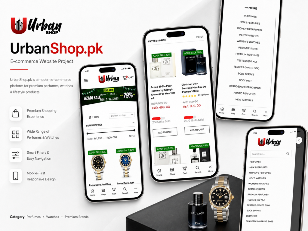 UrbanShop.pk — E-commerce Website project