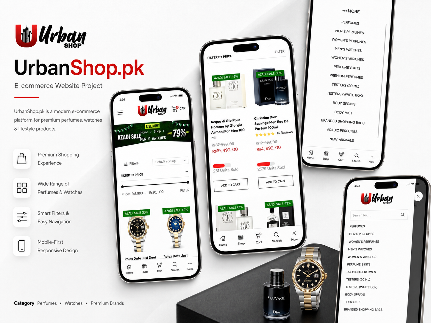 UrbanShop.pk — E-commerce Website project preview