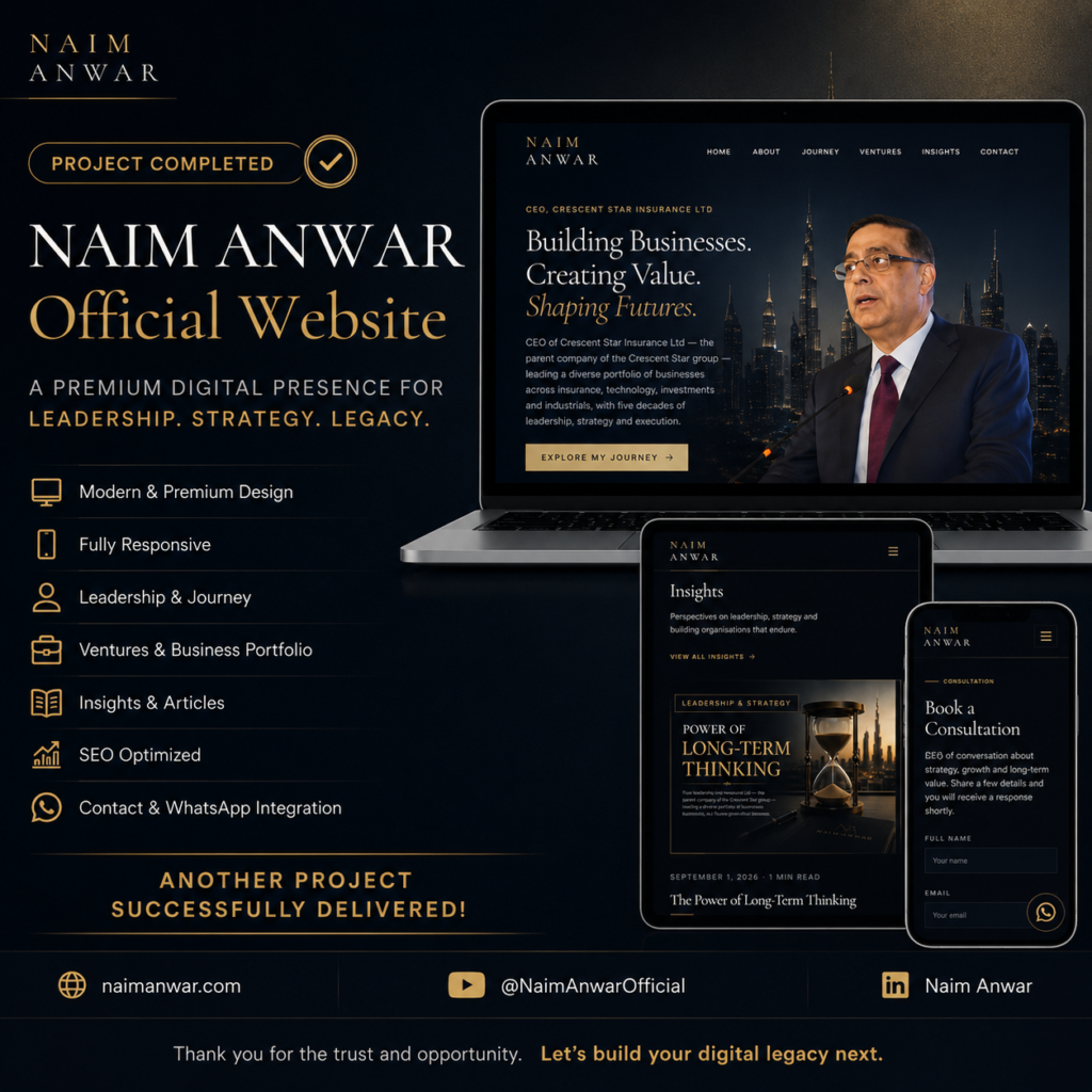 Naim Anwar – Official Personal Corporate Website project
